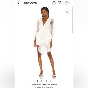 NWT Alize Mini Dress in White
Lovers and Friends size small